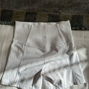 Athleta High-Waisted White Shorts